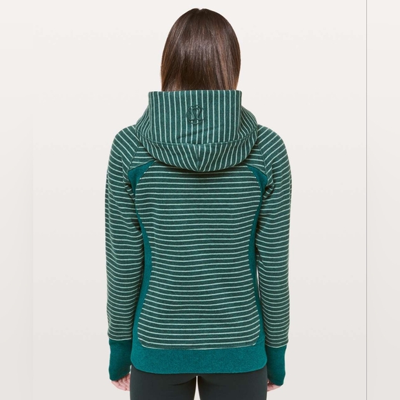 Lululemon Scuba Jacket Green Stripe - Size 4 - Picture 2 of 9